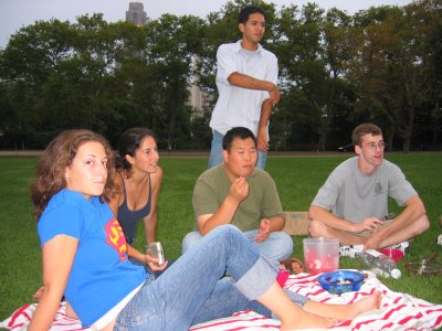 Ben and his friends in Schenley Park