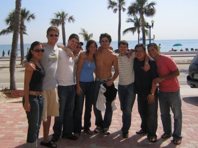 Ben and his friends on spring break